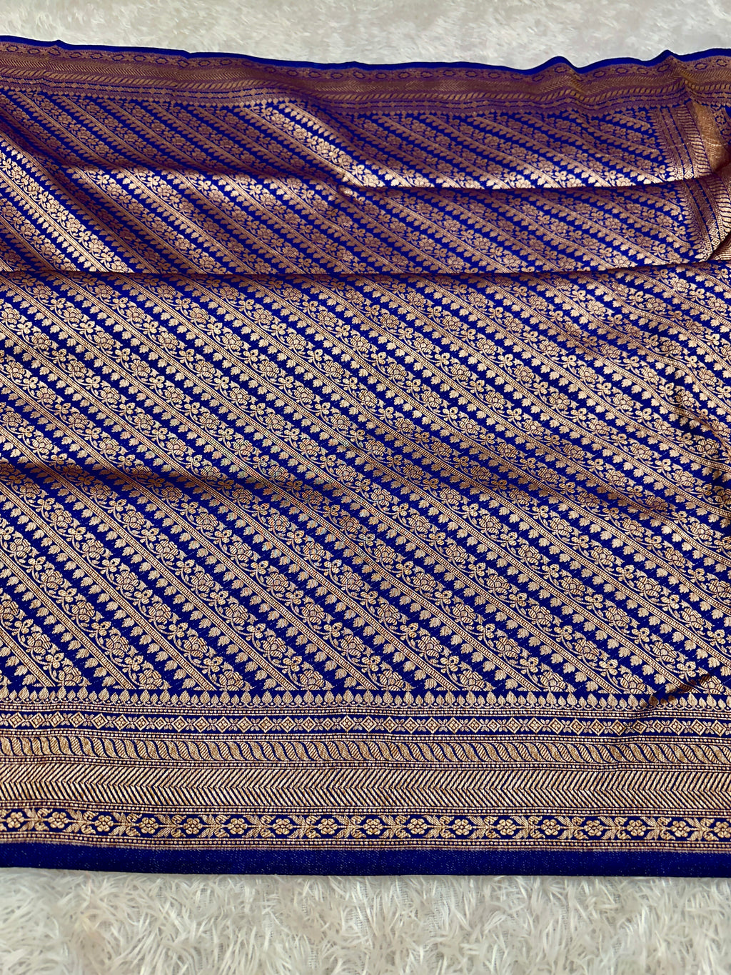 Banarasi Dupion Silk Saree with Embossed Antique Zari Weaving & Rich Antique Zari Pallu | STF57