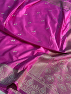 Double Buti Mashru kataan Saree Ms22