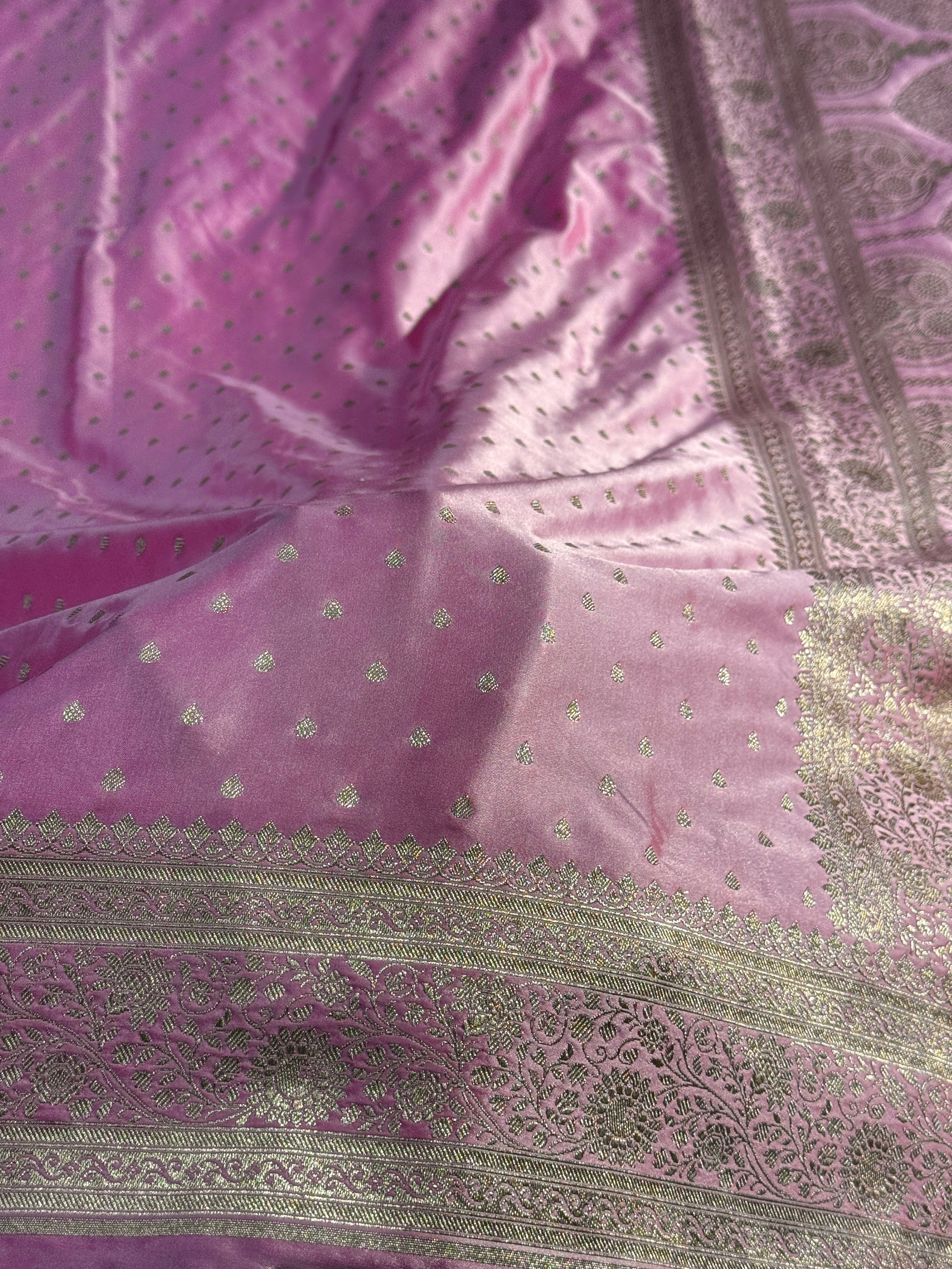 Mashru Kataan Saree with Buti Design Ms15