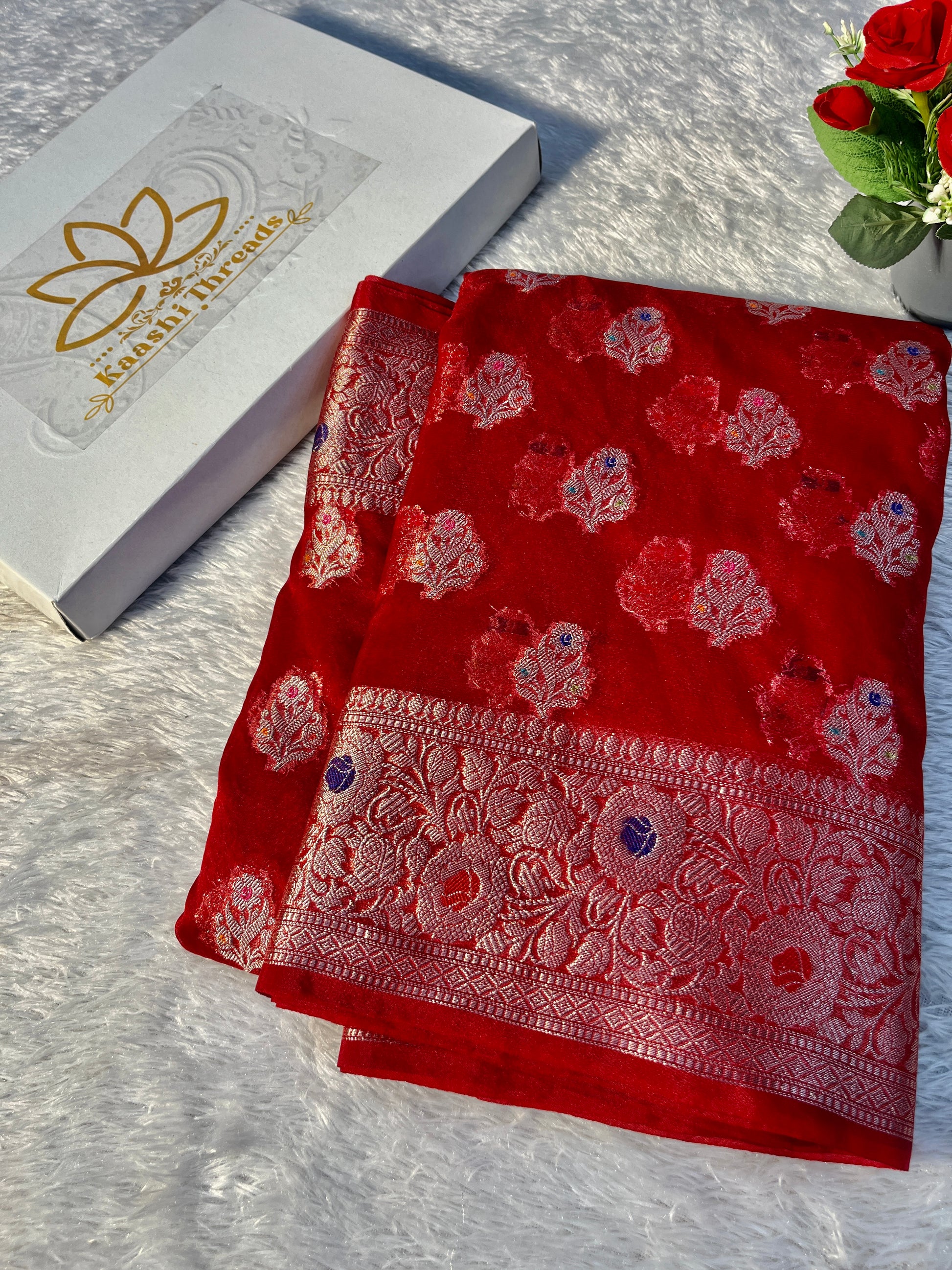 Kora Organza Raw Mango Saree KR12