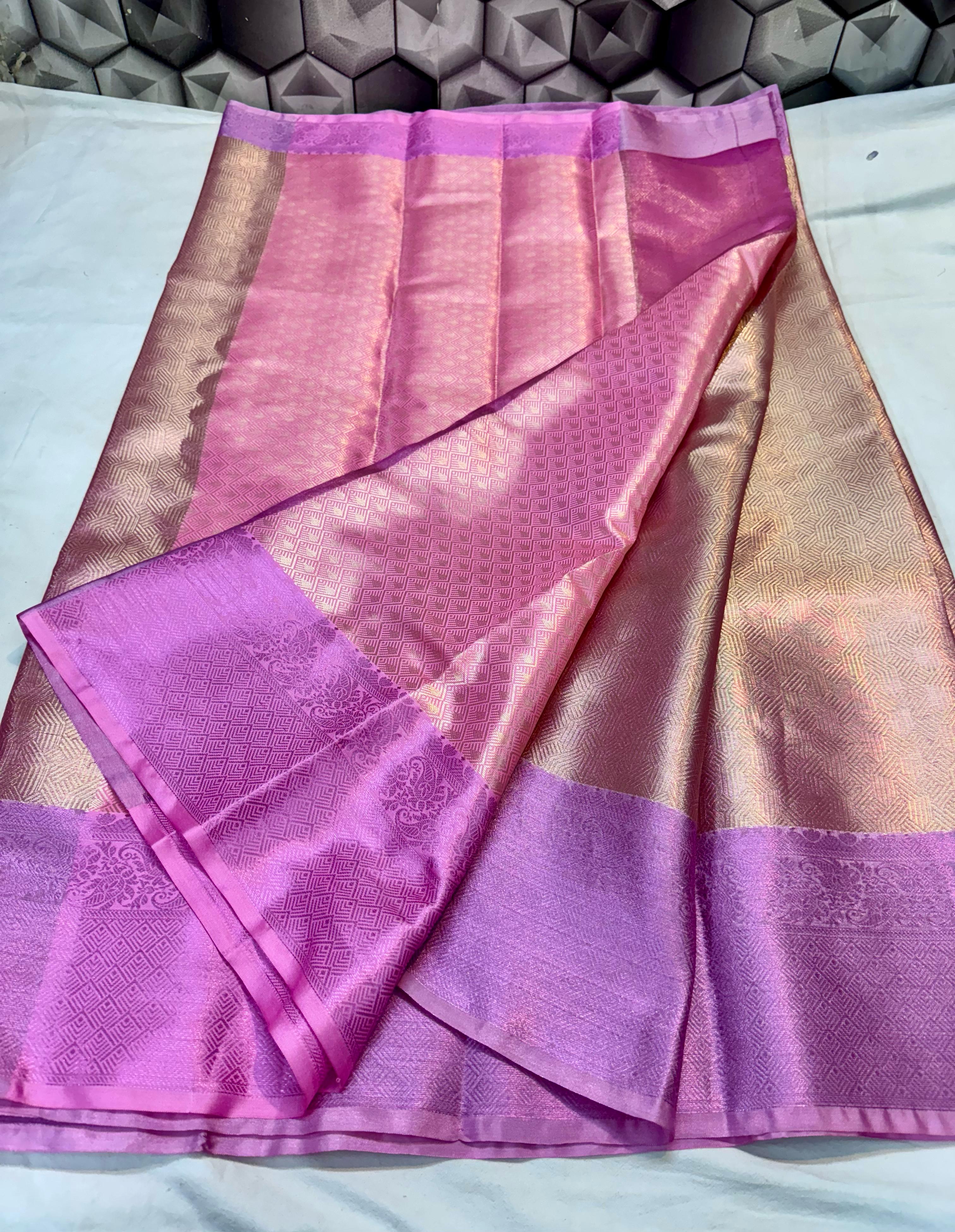 Contrast kanchi Silk Tissue Saree TS123