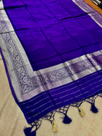 ✨ Banarasi Jacquard Gap Buti HO Silk 3-Piece Unstitched Dress Material MSS24