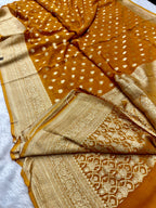 Banarsi Pure Natural Georgette Little flower Buti  Design VSG07