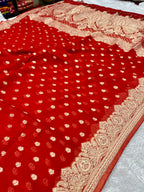 Banarsi Pure Natural Georgette Traditional Buta Design VSG04
