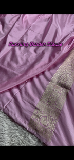 Pink Banarasi Mashru Silk Saree with Buti Woven Pattern MKS164