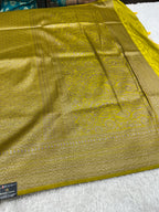 Red Banarasi Dupion Silk Saree with Embossed Antique Zari Weaving & Rich Antique Zari Pallu | STF96