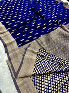 Chinon Silk Andakar Navy Blue  Color Saree CN02