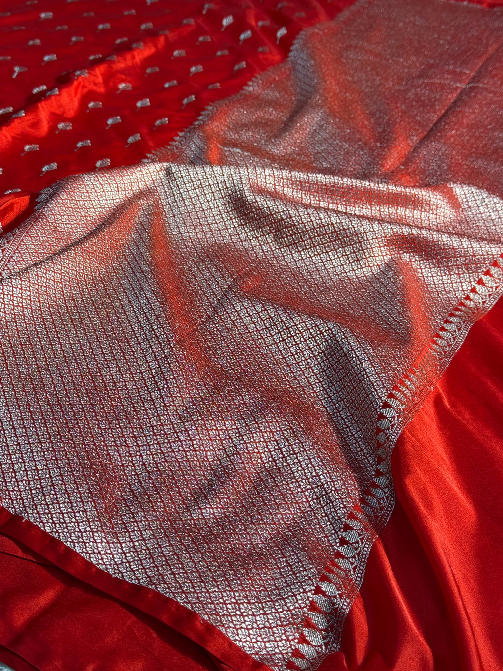 Mango Pattern Mashru kataan Silk Saree Ms21