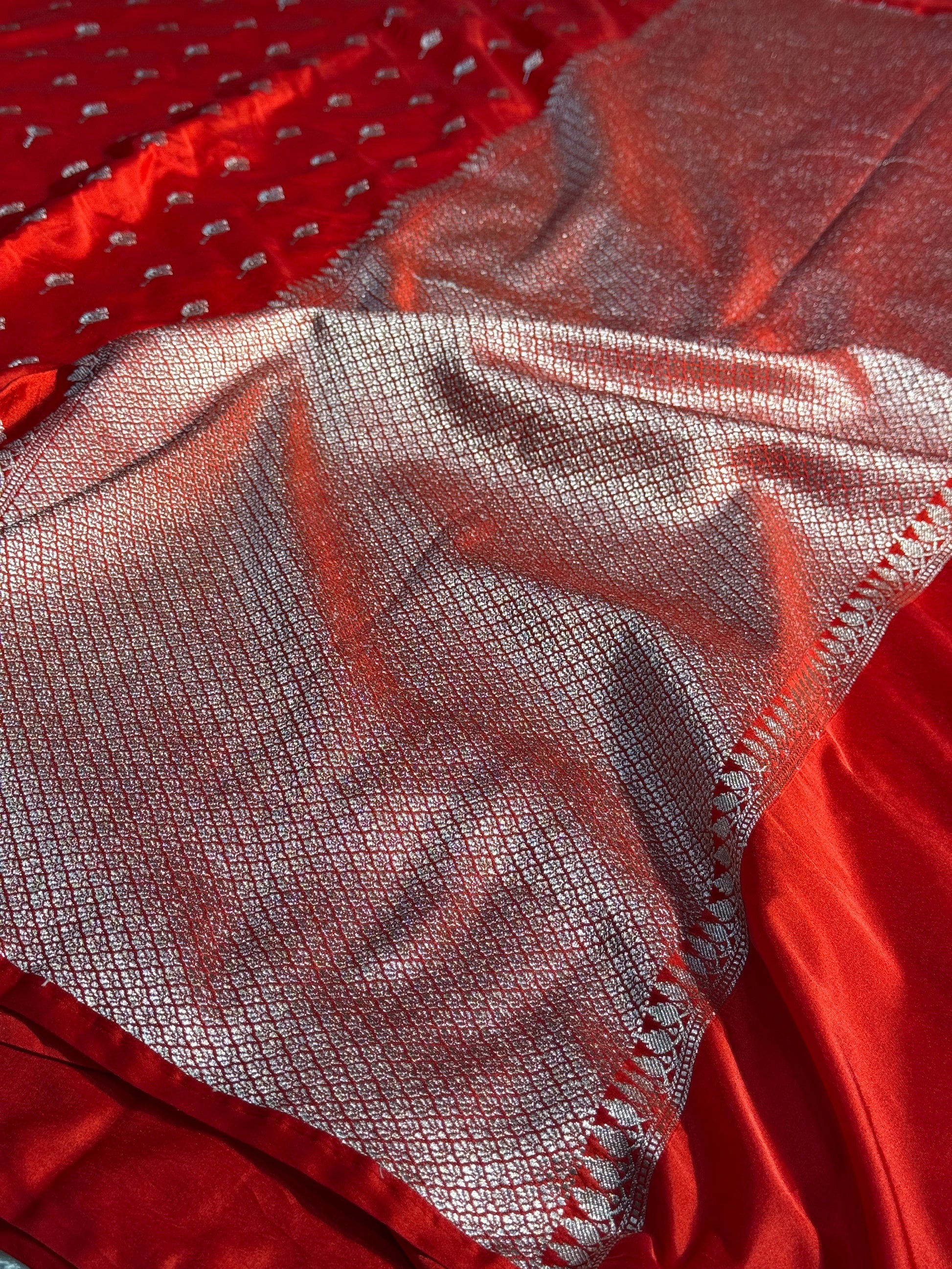 Mango Pattern Mashru kataan Silk Saree Ms21