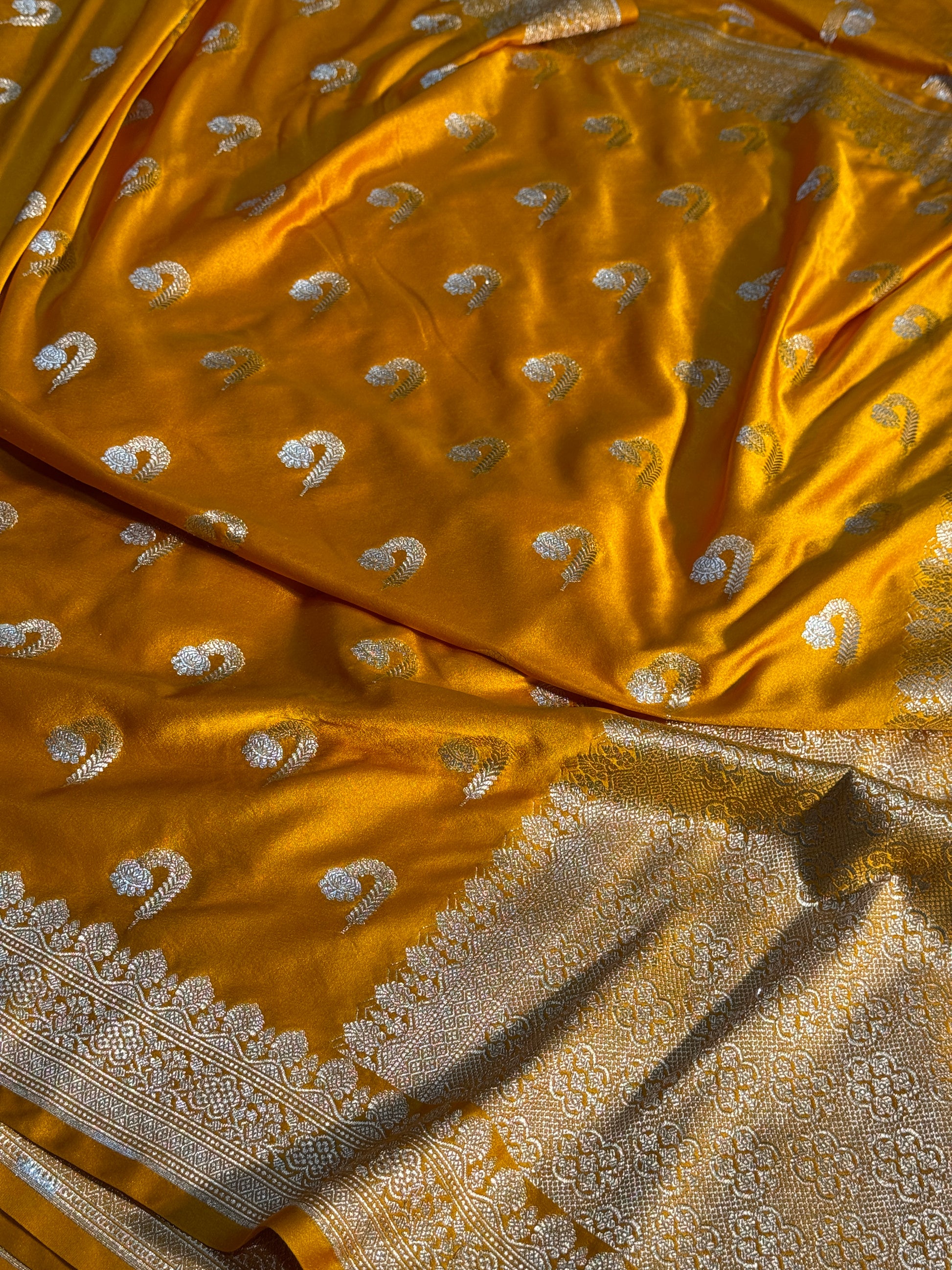 Fancy Mashru Kataan Silk Saree Ms19