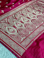 Rani Magenta Dual Shade Mashru Kataan Silk Banarasi Saree – MKS722
