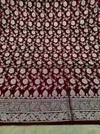✨ Banarasi Jacquard Gap Buti HO Silk 3-Piece Unstitched Dress Material MSS23