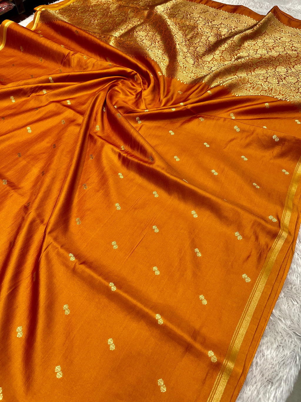 Fancy Tussar Silk Woven Buti Design Saree TS051