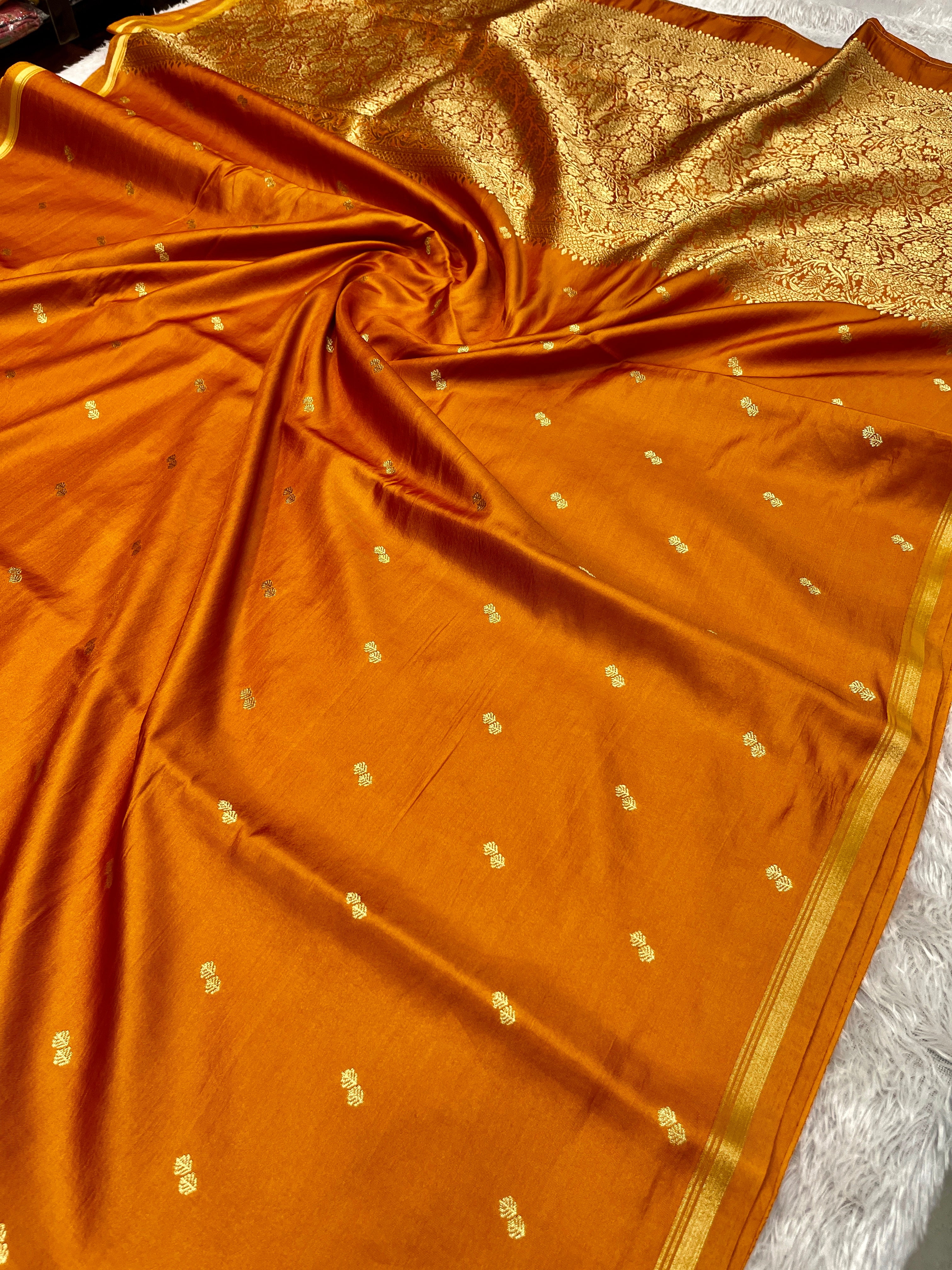 Fancy Tussar Silk Woven Buti Design Saree TS051