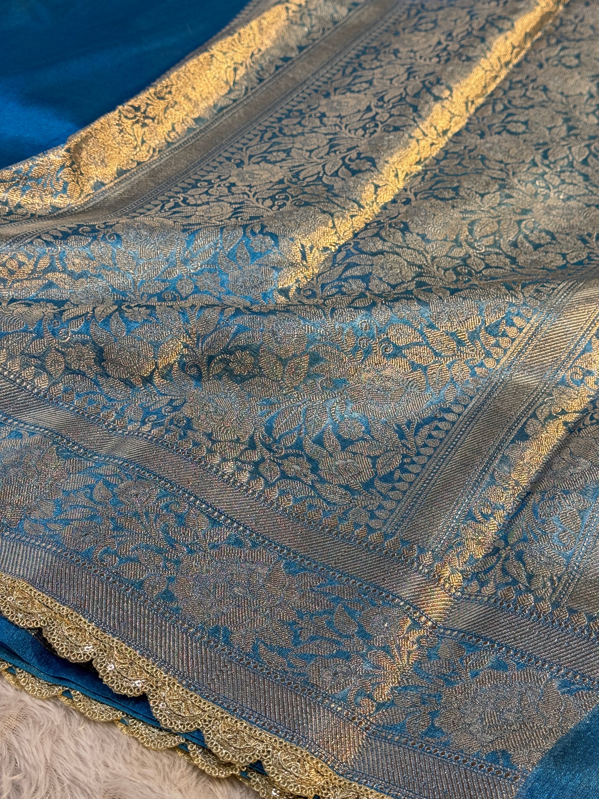 Patch Work Tissue Silk Saree Ts33