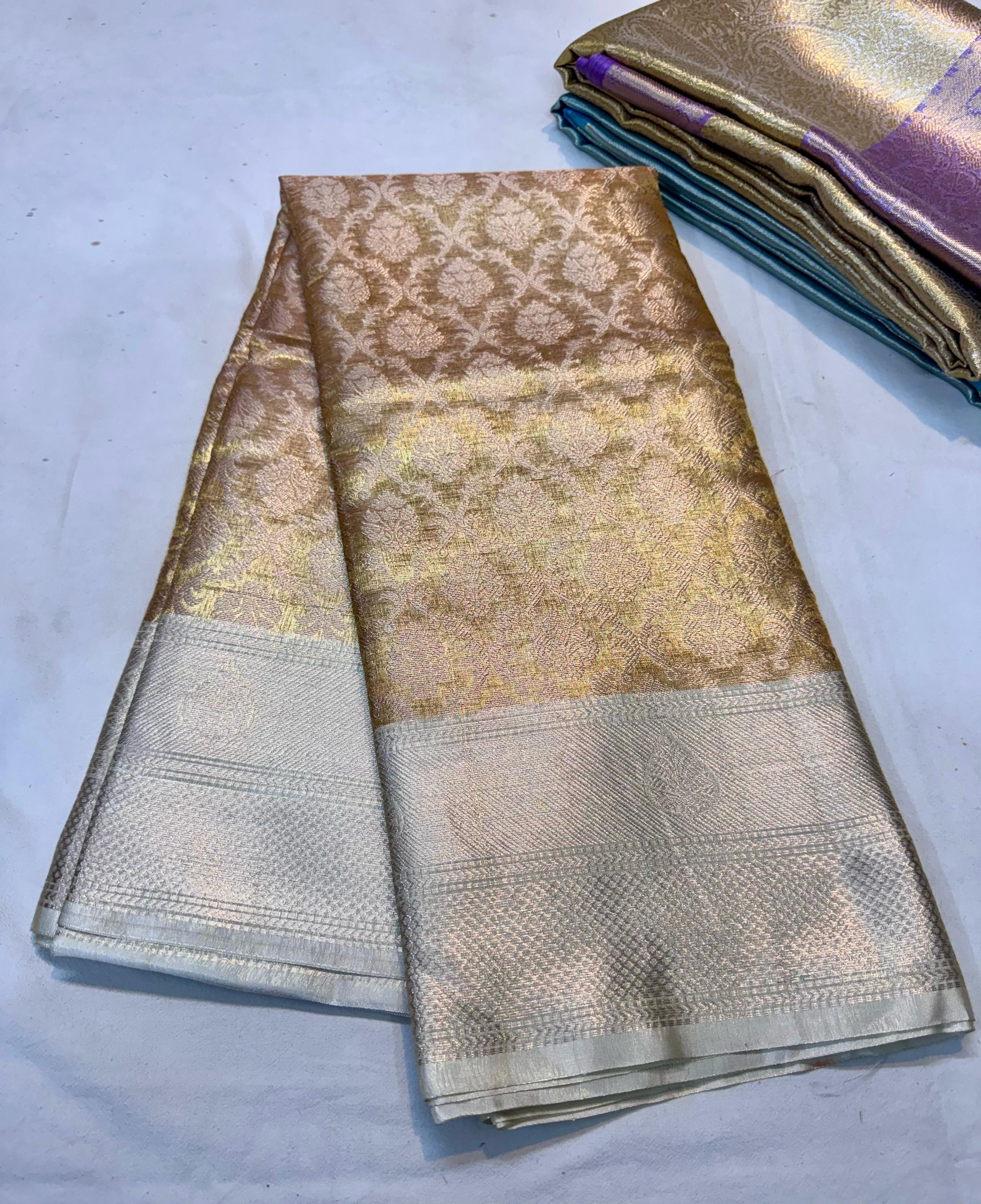 Contrast Kanchi Tissue Silk Saree TS124