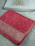 Mashru Kataan Silk Saree with Tanchoi Satin Zari Meenakari Weave & Rich Pallu – MKS508