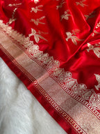 Red Color MASHRU BUTA SAREE MKS086