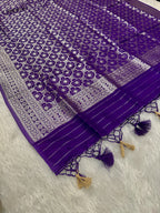 ✨ Banarasi Jacquard Gap Buti HO Silk 3-Piece Unstitched Dress Material MSS17