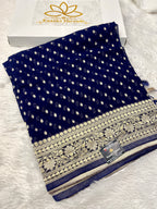 Banarsi Pure Natural Georgette Traditional Patti Buti  Design VSG05