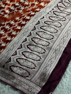 Premium Mashru Silk Contrast Saree with Jaal Woven Design & Rich Zari Pallu – Festive Wear | MKS626