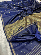 Fancy Tussar Silk Woven Buti Design Saree TS051