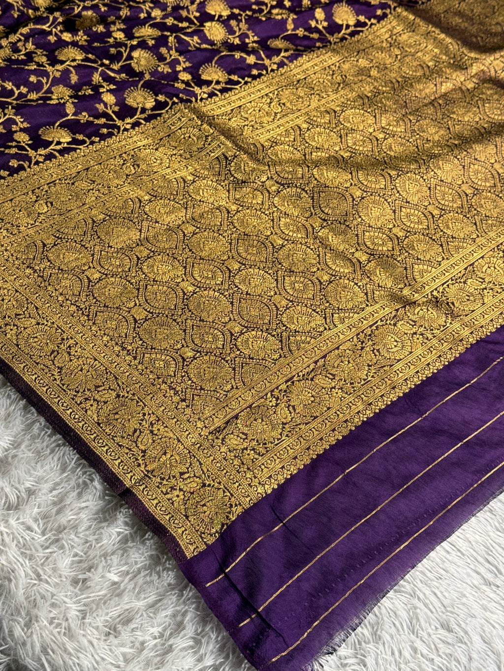 Crepe Georgette Silk Jaal Woven Banarasi Saree – SS51