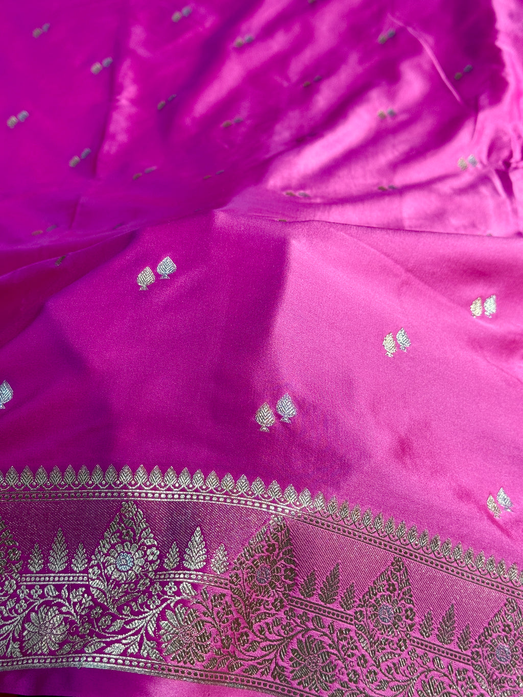 Double Buti Mashru kataan Saree Ms22