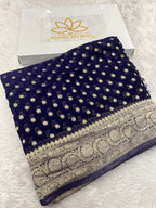 Banarsi Pure Natural Georgette Four flower Buti Design VSG02