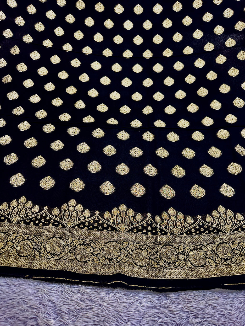 Banarasi Jacquard Zari Georgette Suit Dress – 3 Pc Set MSS21