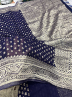 Banarsi Pure Natural Georgette Four flower Buti Design VSG02