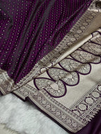 ✨ Mashru Kataan Silk Saree with Tanchoi Woven Pattern, Zari Border & Rich Zari Pallu MKS416