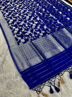 ✨ Banarasi Jacquard HO Silk 3-Piece Unstitched Dress Material MSS13