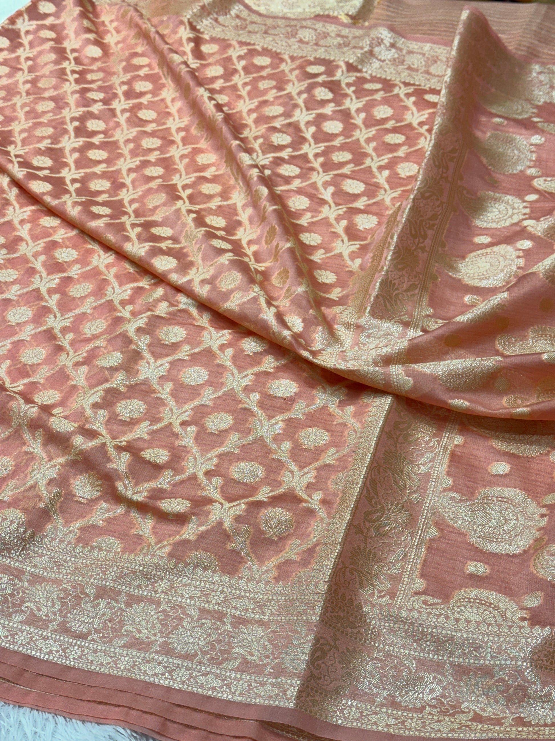Semi Georgette Silk Saree Sm111