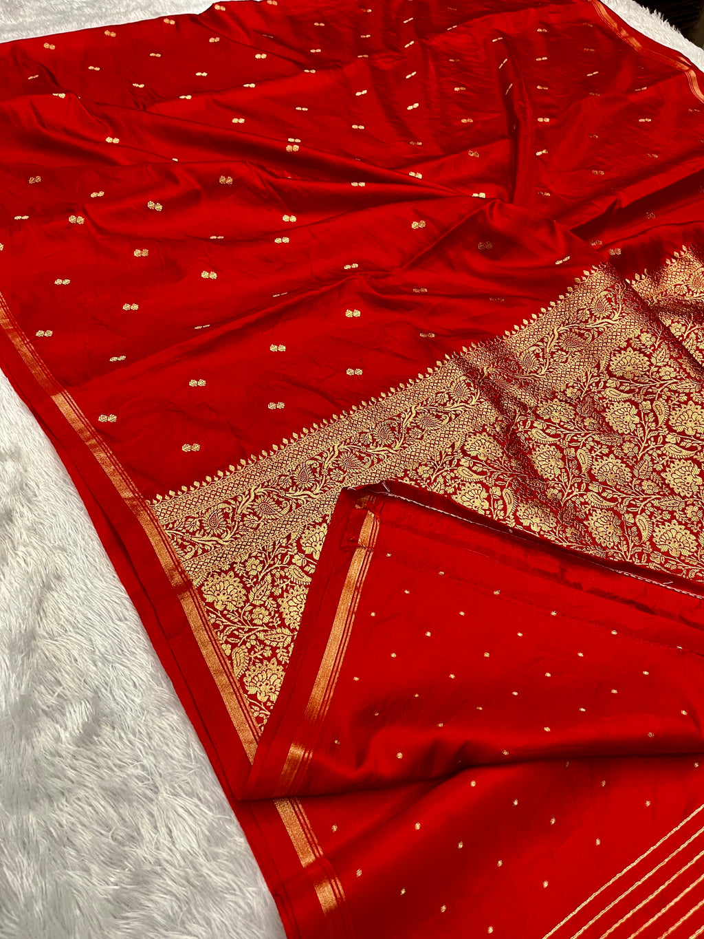 Fancy Tussar Silk Woven Buti Design Saree TS051