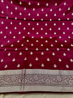 ✨ Banarasi Jacquard Gap Buti HO Silk 3-Piece Unstitched Dress Material MSS24