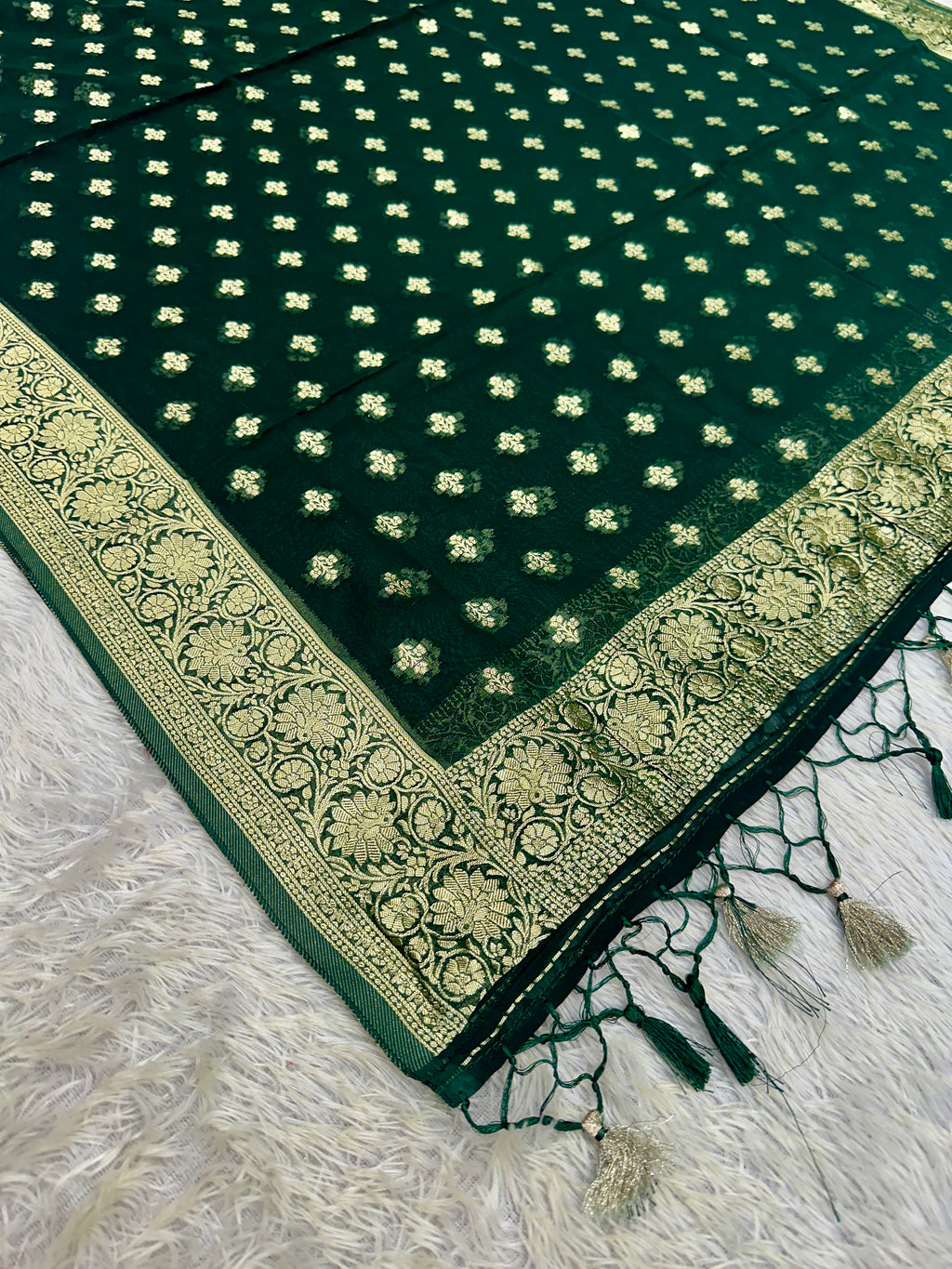 Banarasi Jacquard Zari Georgette Suit Dress – 3 Pc Set MSS25