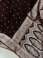 Premium Mashru Kataan Silk Saree with Star Buti Motifs and Luxurious Zari Pallu – MKS410