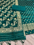 ✨ Banarasi Jacquard Gap Buti HO Silk 3-Piece Unstitched Dress Material MSS26
