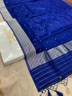✨ Banarasi Jacquard Gap Buti HO Silk 3-Piece Unstitched Dress Material MSS22