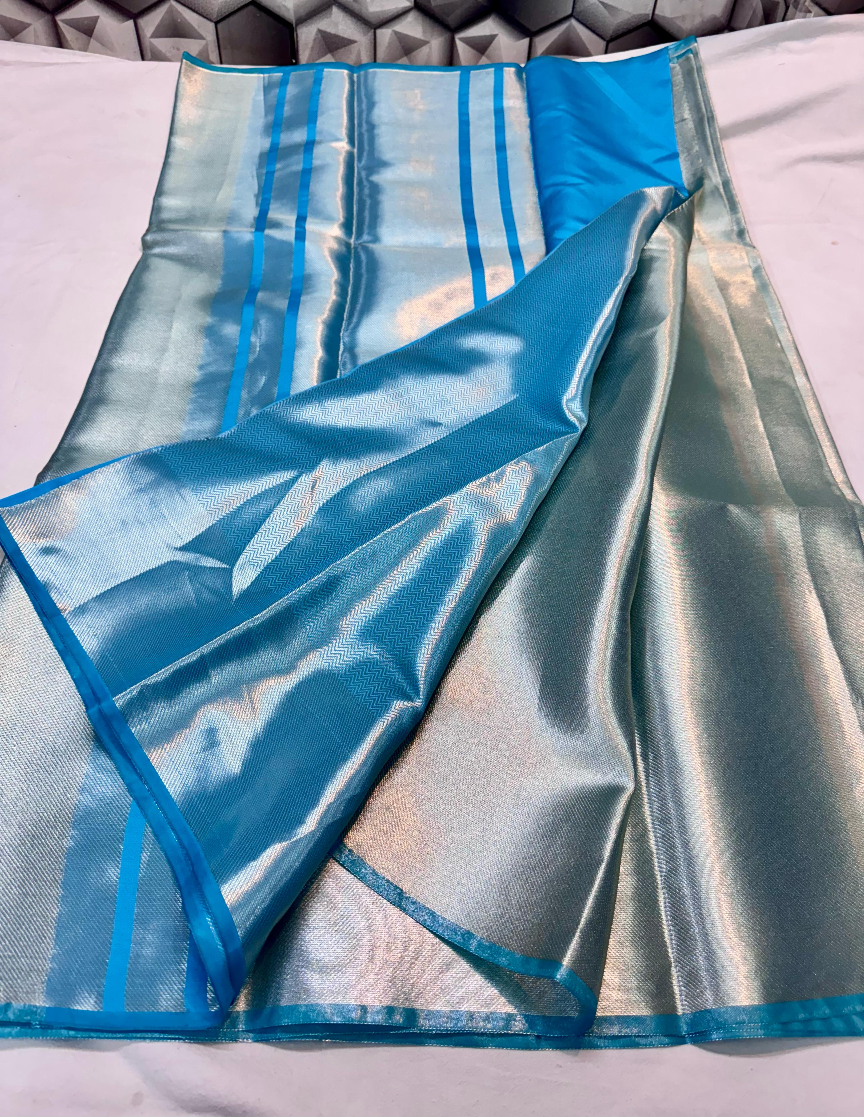 Contrast Kanchi Tissue Silk Saree TS124