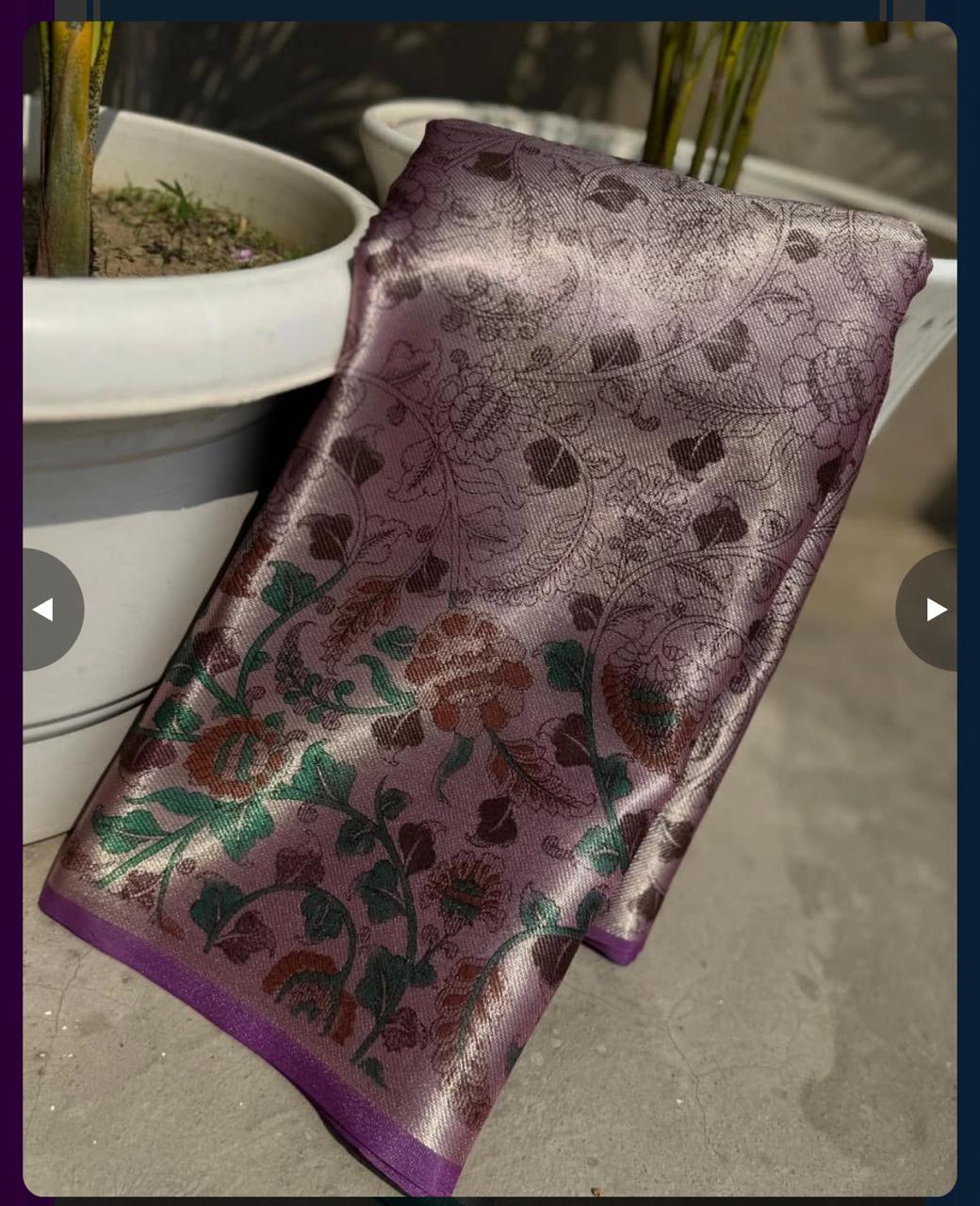 Print Tissue Silk Saree TS122