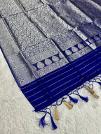 ✨ Banarasi Jacquard Gap Buti HO Silk 3-Piece Unstitched Dress Material MSS15