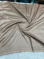 Pitch Banarasi Dupion Silk Saree with Embossed Antique Zari Weaving & Rich Antique Zari Pallu | STF111