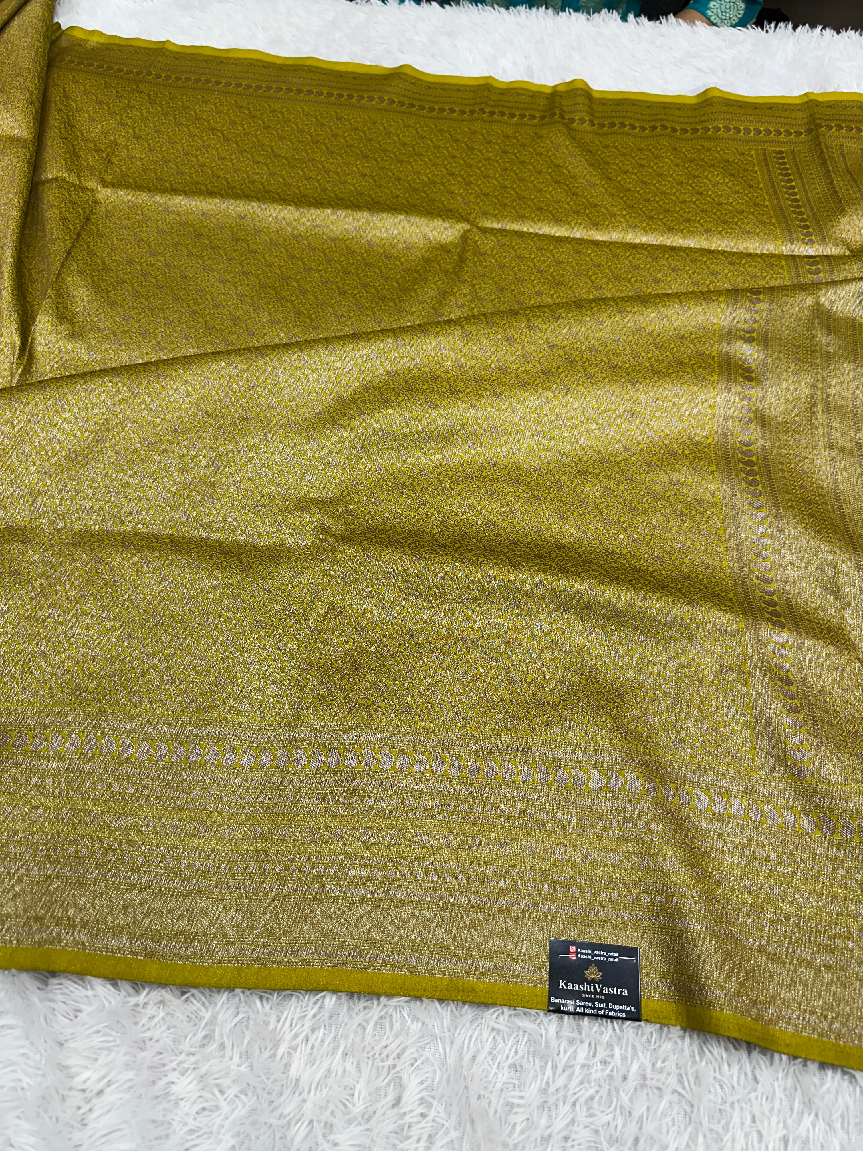 Red Banarasi Dupion Silk Saree with Embossed Antique Zari Weaving & Rich Antique Zari Pallu | STF96