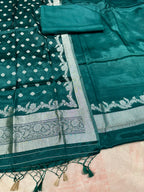 ✨ Banarasi Jacquard Gap Buti HO Silk 3-Piece Unstitched Dress Material MSS20