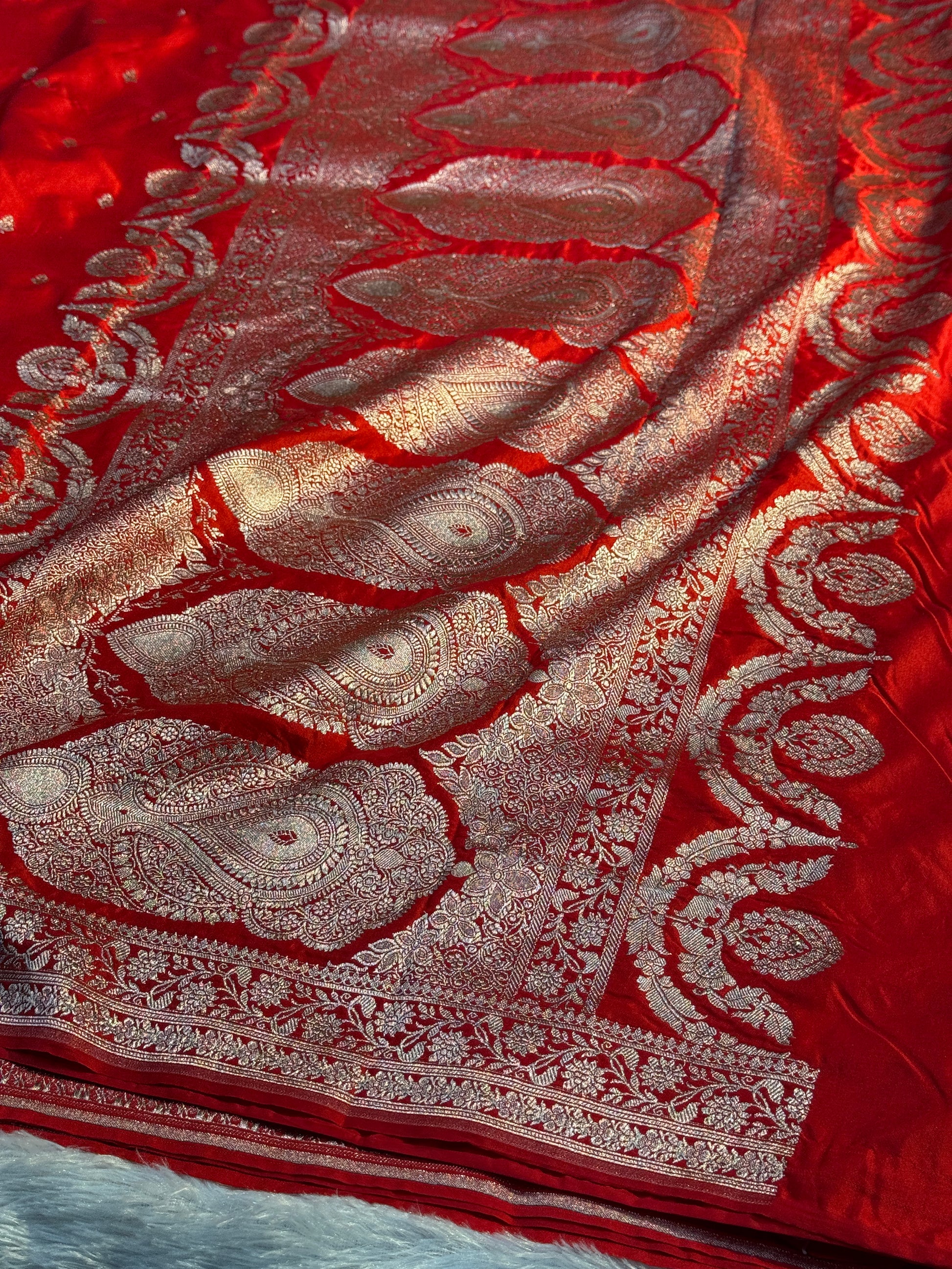 Mashru Kataan Saree with Buti Design Ms15