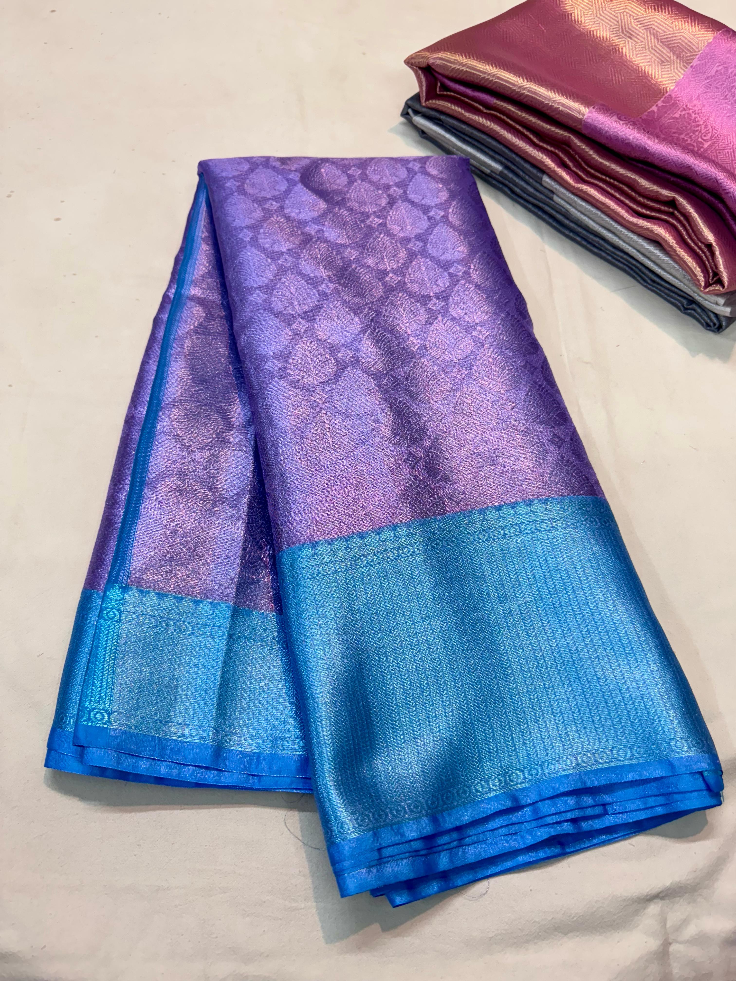 Contrast kanchi Silk Tissue Saree TS123