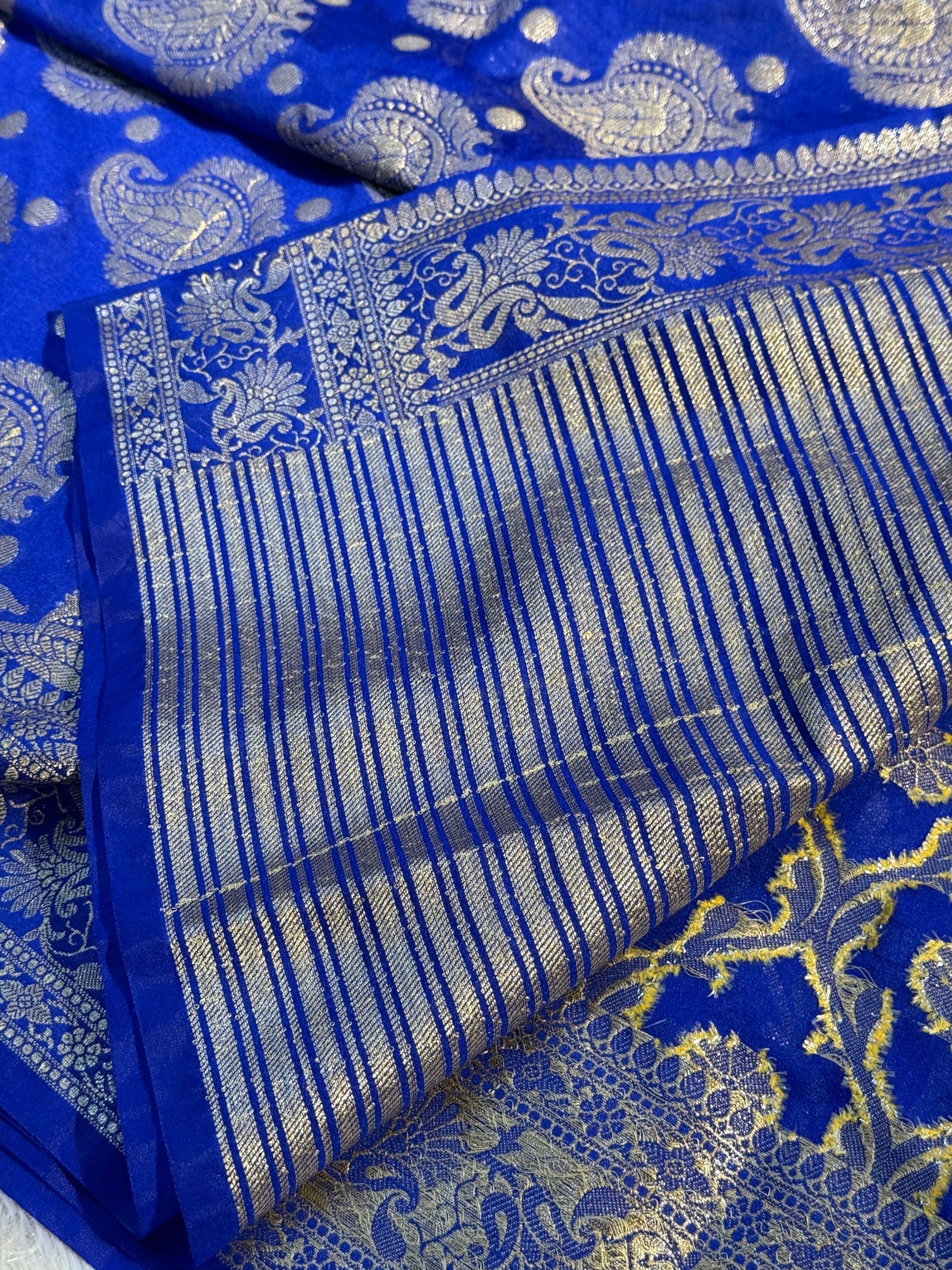 Semi Georgette Silk Saree Sm111