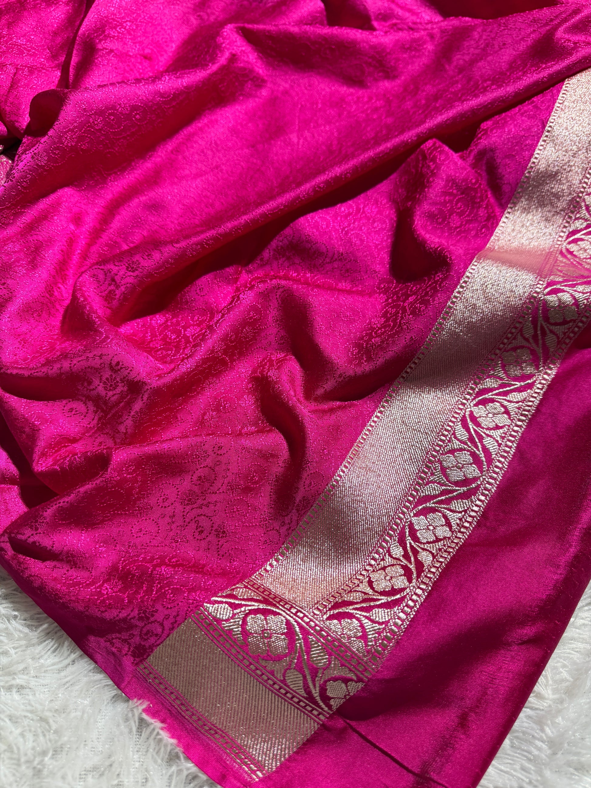 Mashru kataan silk Saree in Contrast Color MSK03